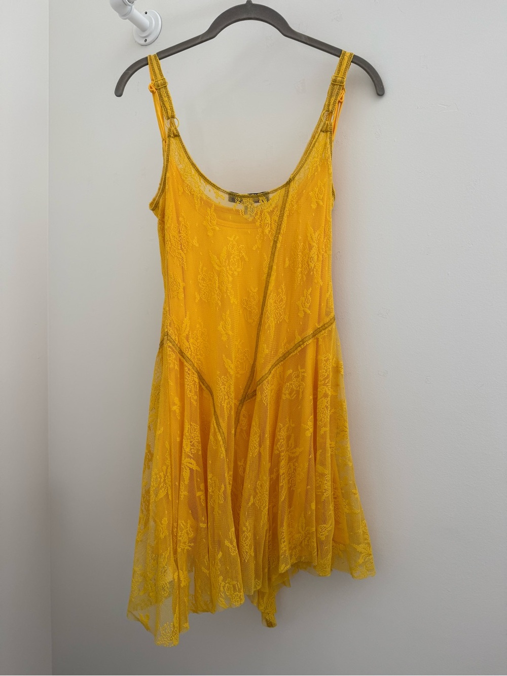 Urban Outfitters Yellow Lace Slip Dress - Picture 7 of 8